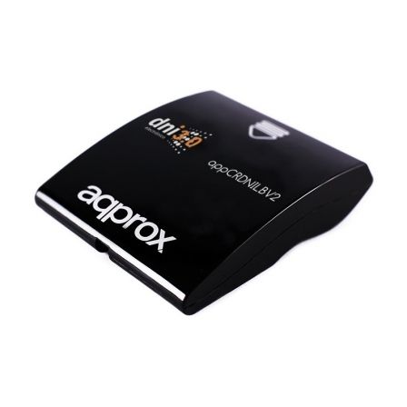 APPROX Lector de tarjetas inteligentes y DNI electrónico USB 2.0 Negro